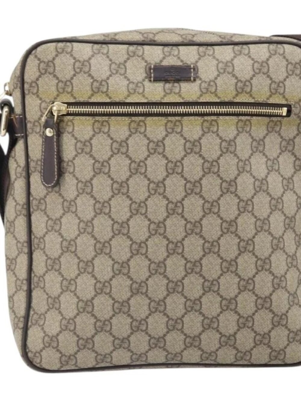 GUCCI GG Supreme Shoulder Bag PVC Beige Gold 201448 Auth ep13070 - Picture 2 of 15